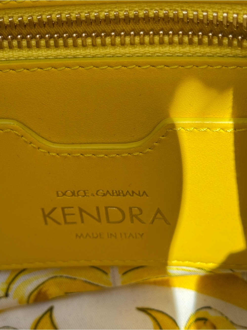 Dolce & Gabbana Kendra Straw Tote Bag w/ Yellow Logo & Silk Scarf Wrapped Handle - Picture 11 of 11